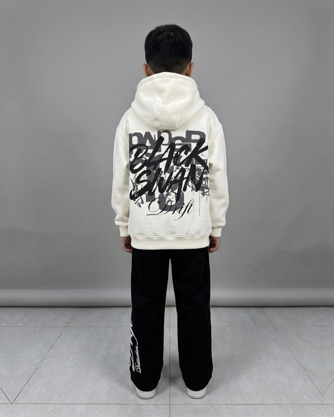 swan white hoodie