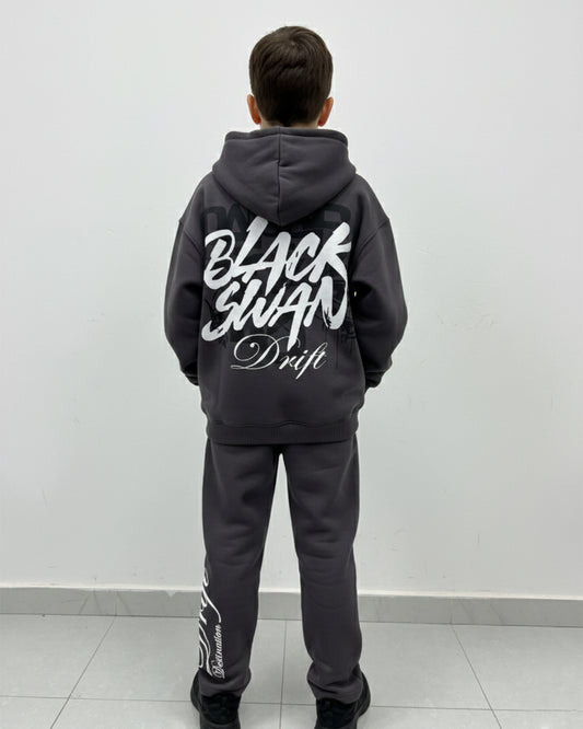 swan dark grey hoodie