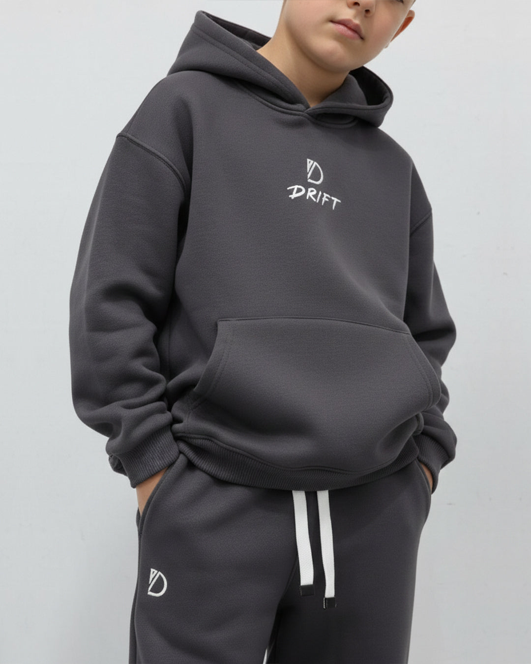 swan dark grey hoodie