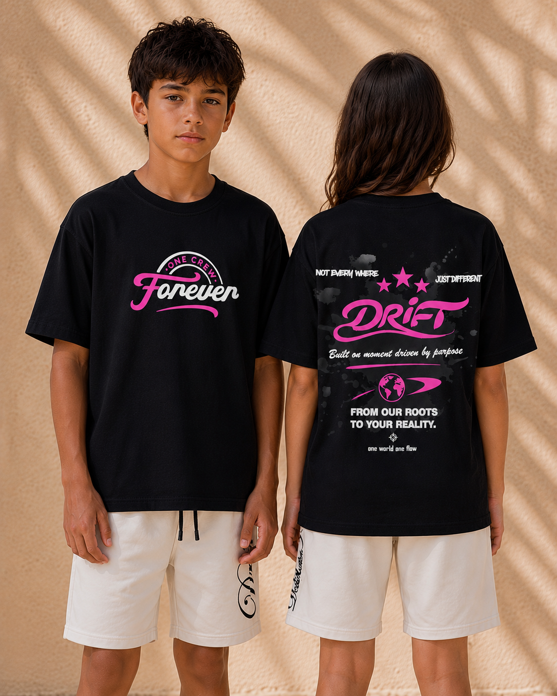 crew black tee