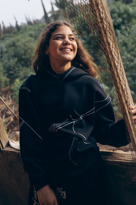 art black hoodie