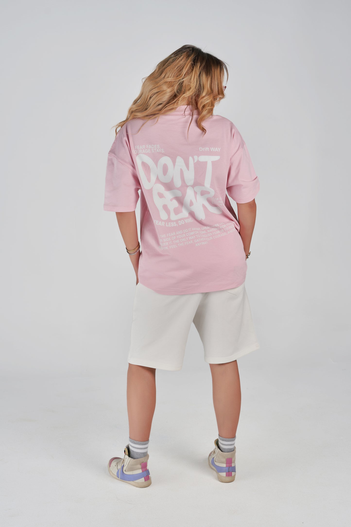 fear pink tee