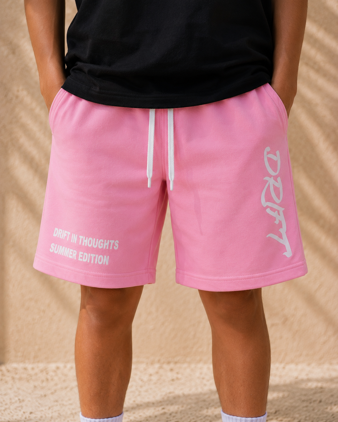 thoughts pink short