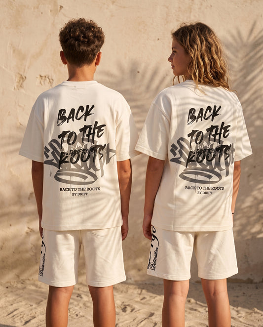 roots white tee