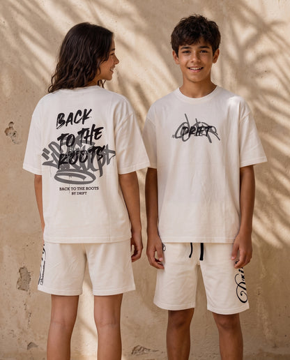roots white tee