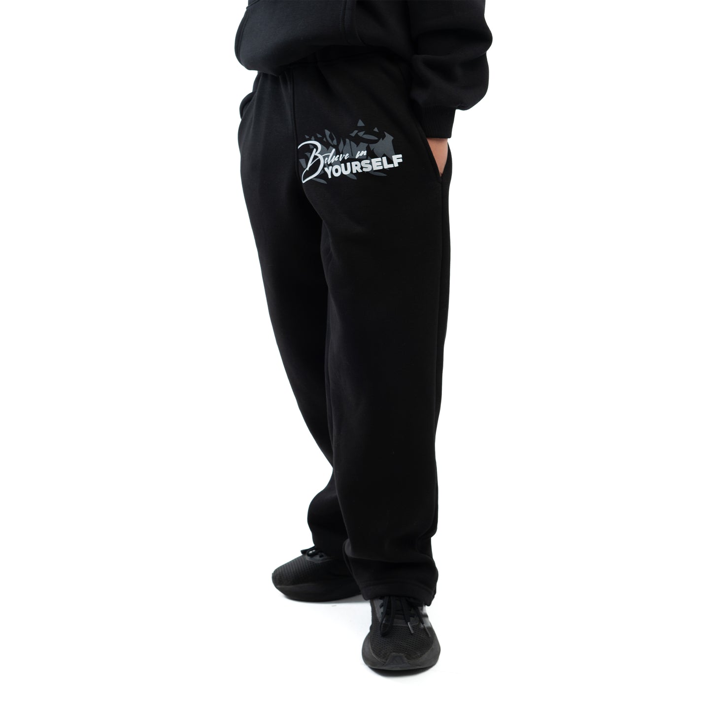 believe black sweatpants