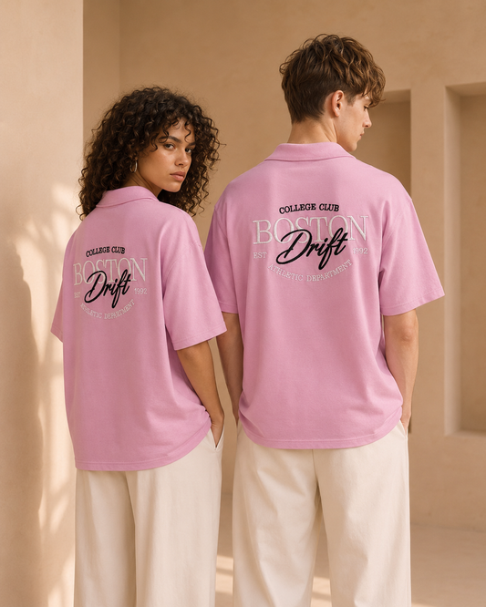 boston pink polo