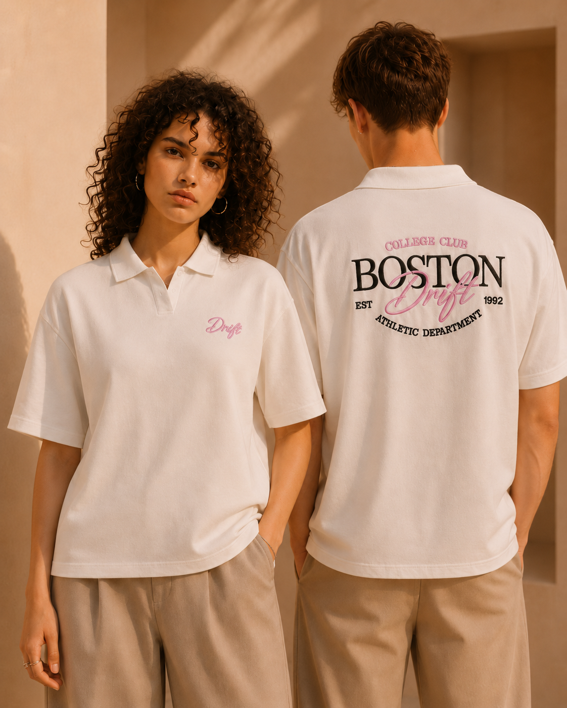 boston white polo