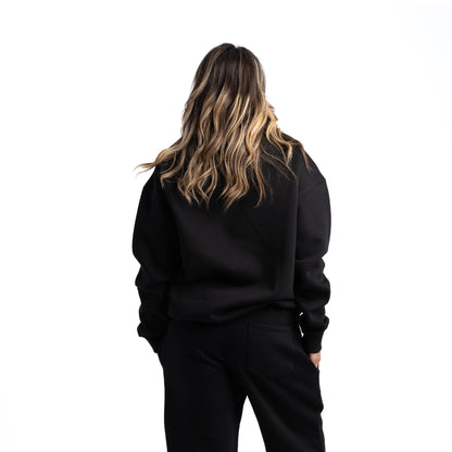 classic black polo sweatshirt