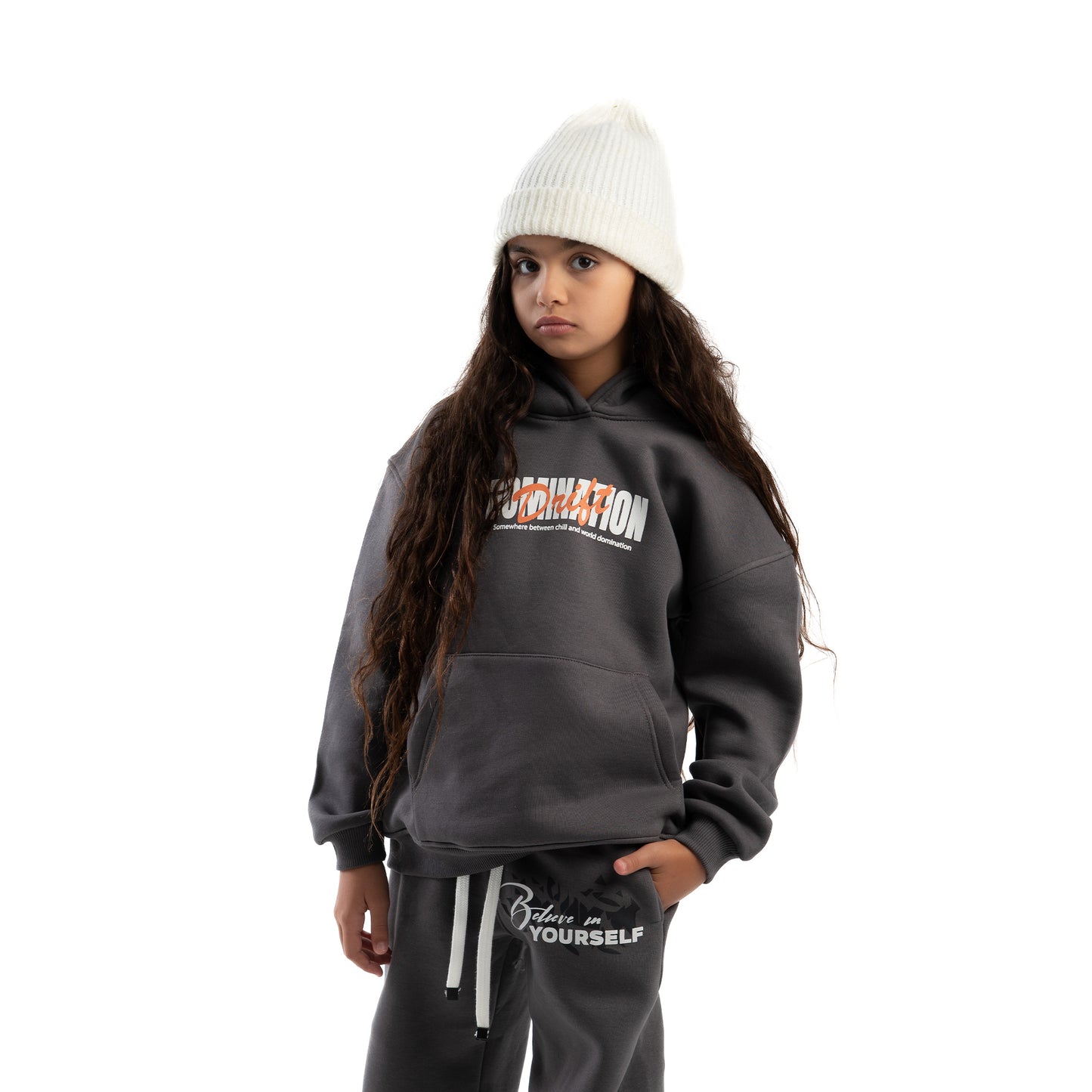 domination dark grey hoodie