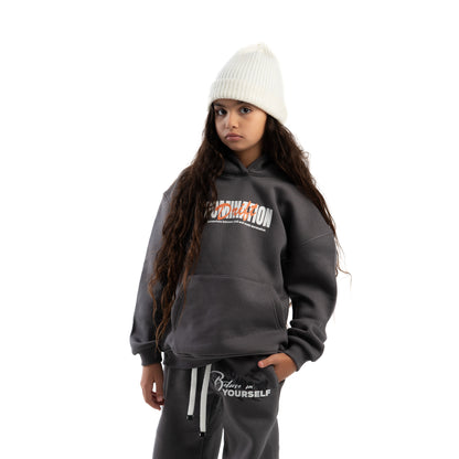 domination dark grey hoodie