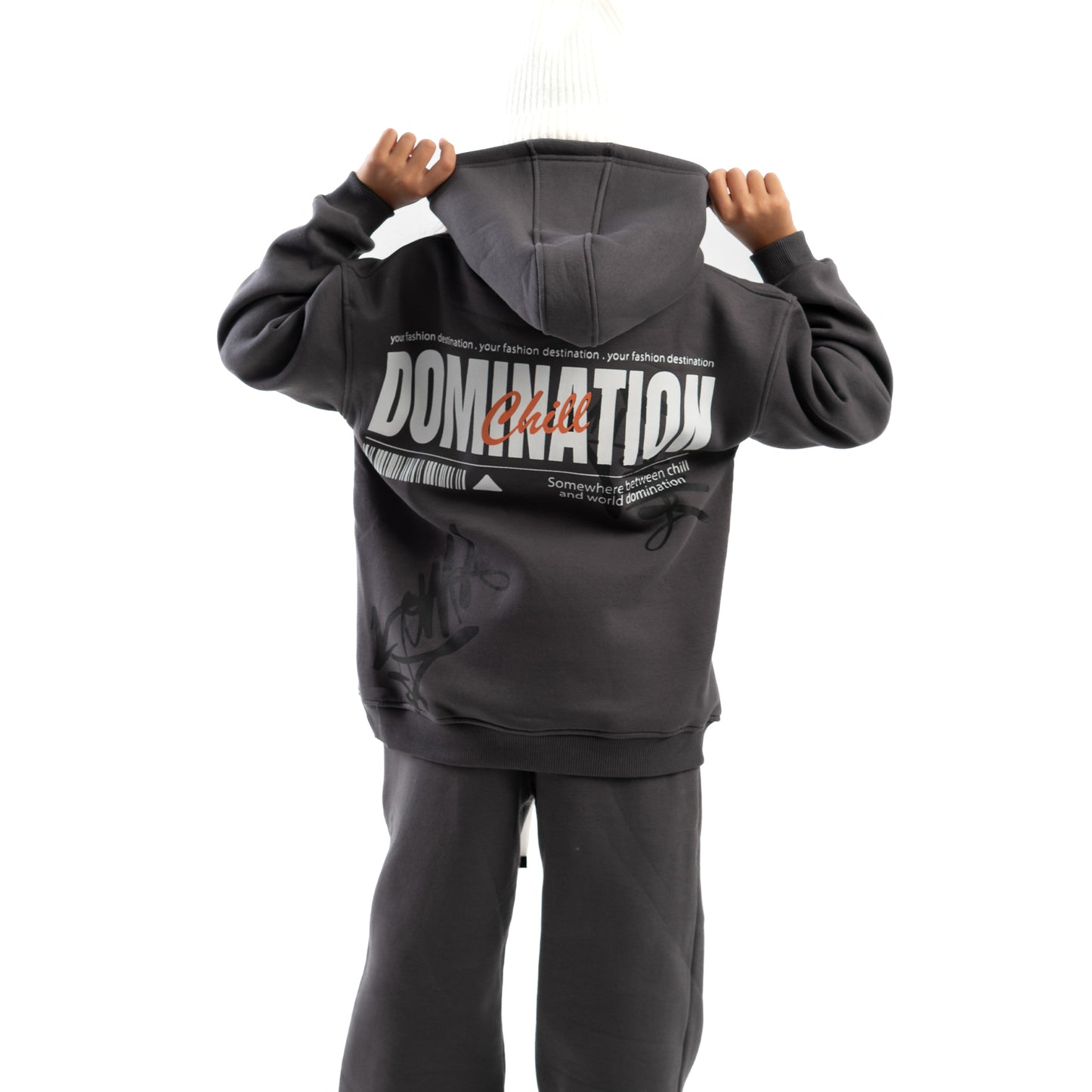 domination dark grey hoodie