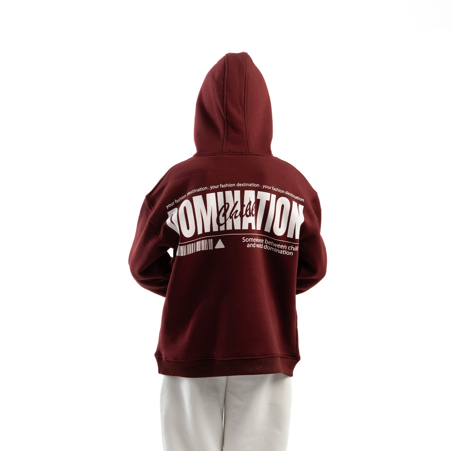 domination dark red hoodie