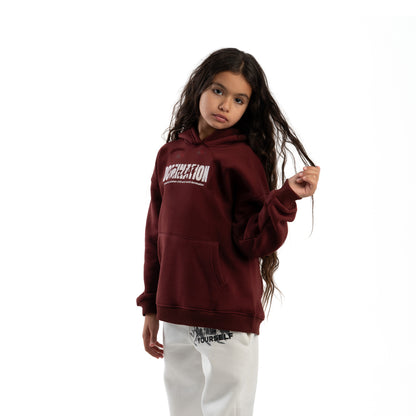 domination dark red hoodie