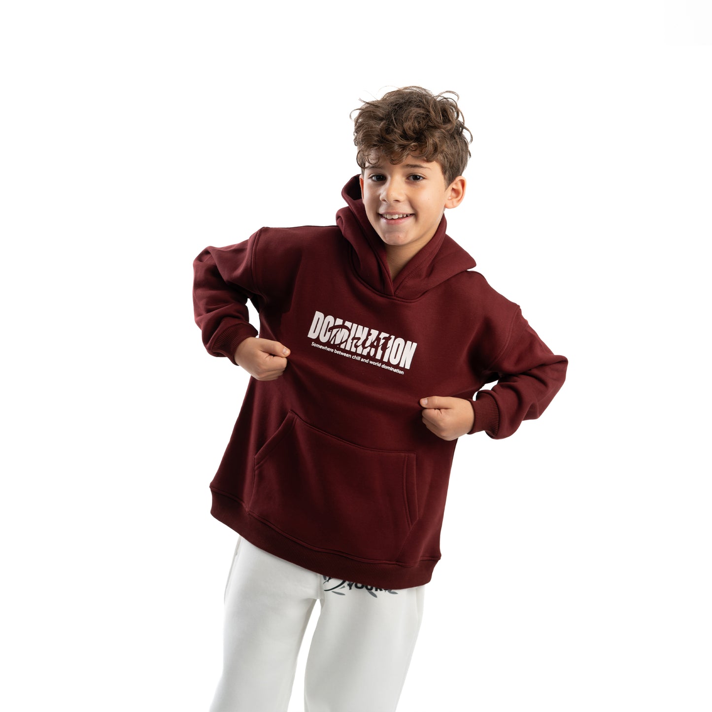 domination dark red hoodie