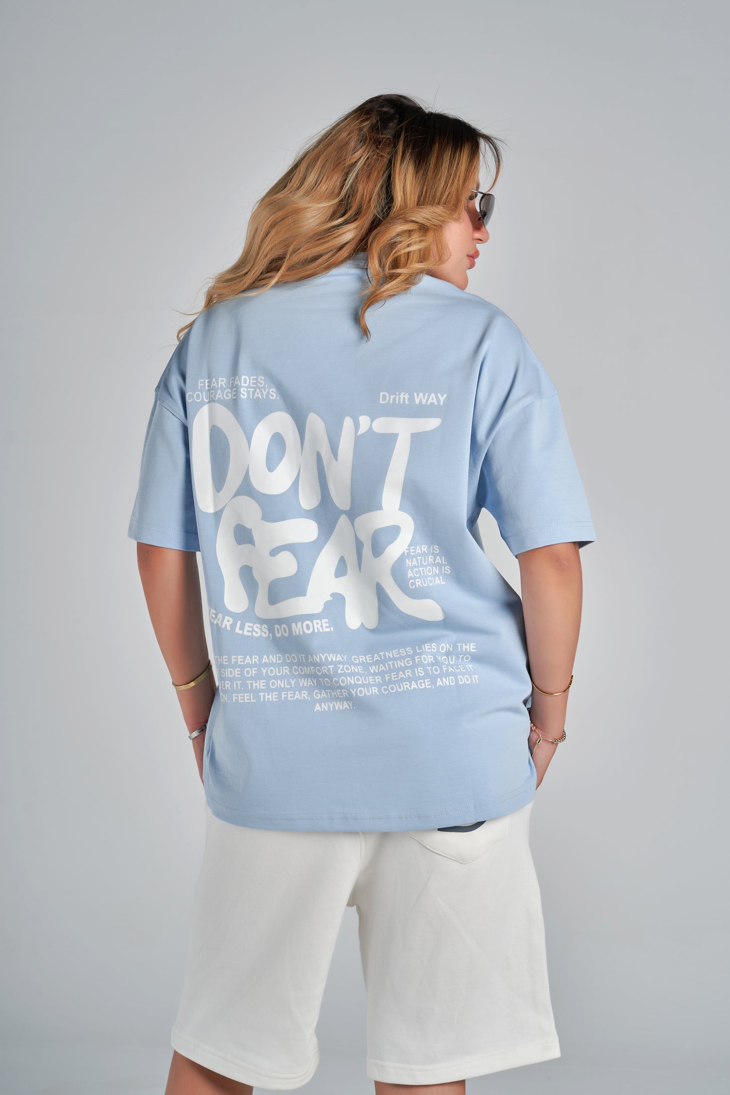 fear baby blue tee