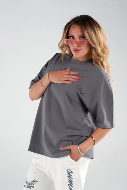cairo dark grey tee