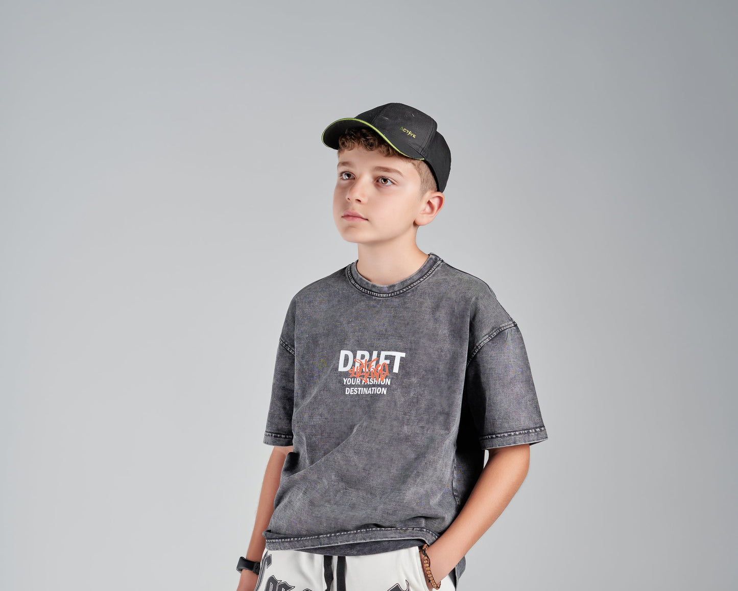 washed grey tee