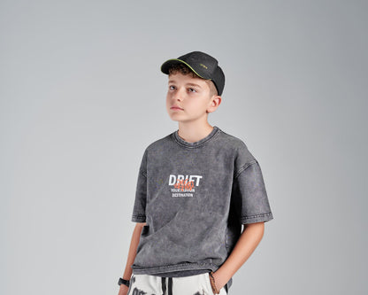 washed grey tee