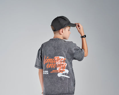 washed grey tee