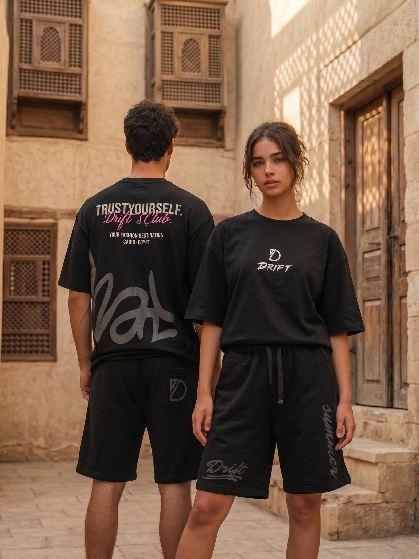 lines black short