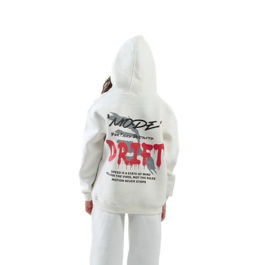 mode white hoodie