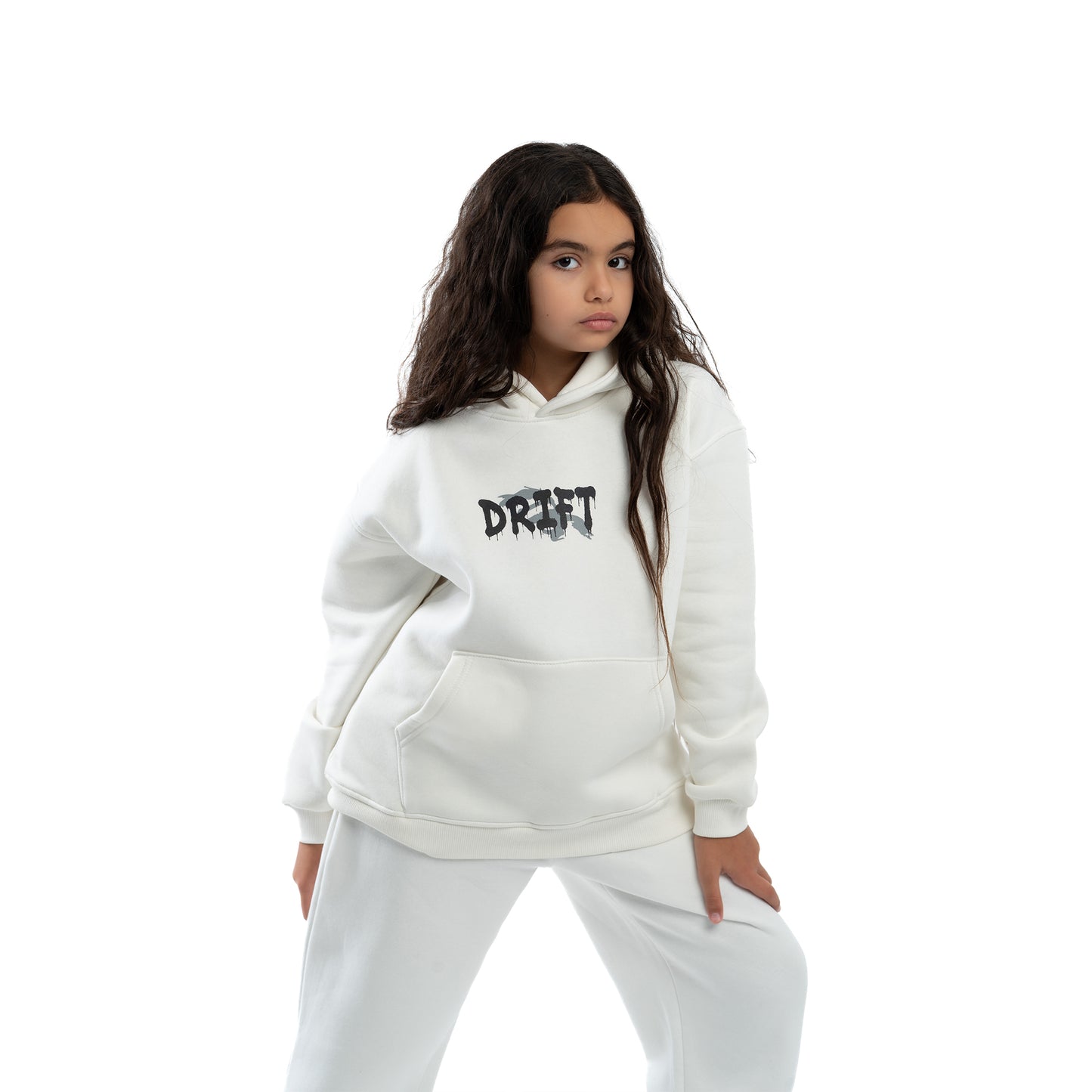 mode white hoodie