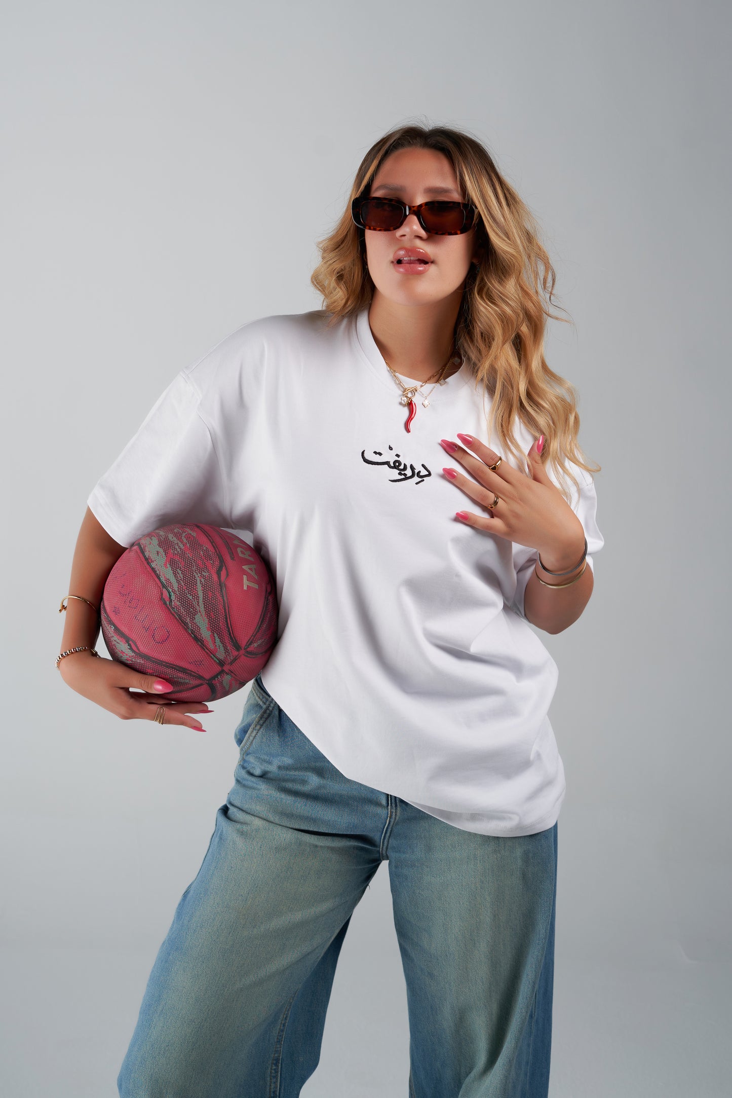 arabic white tee -adults