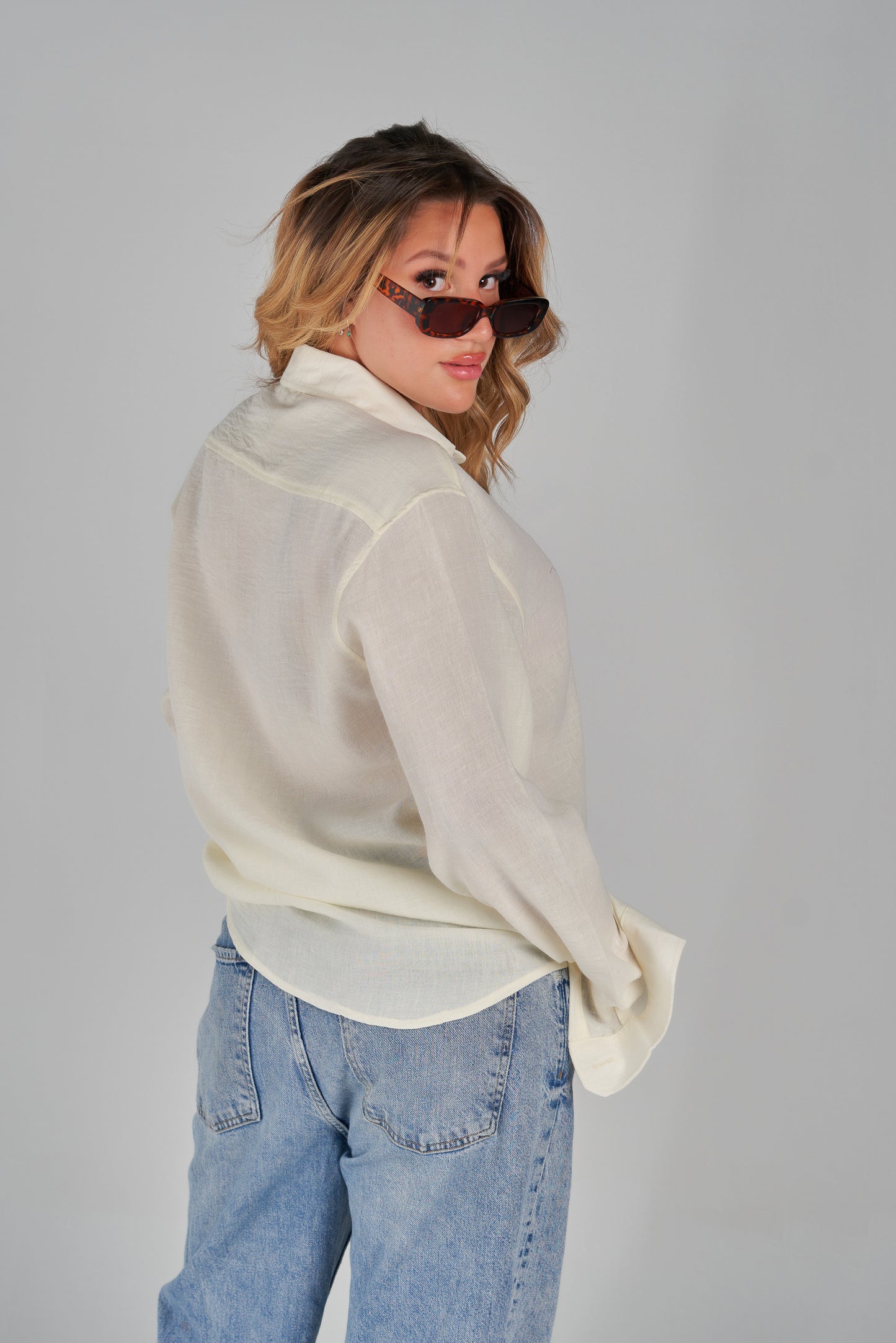 white linen shirt