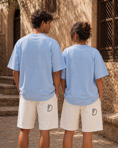 story baby blue tee