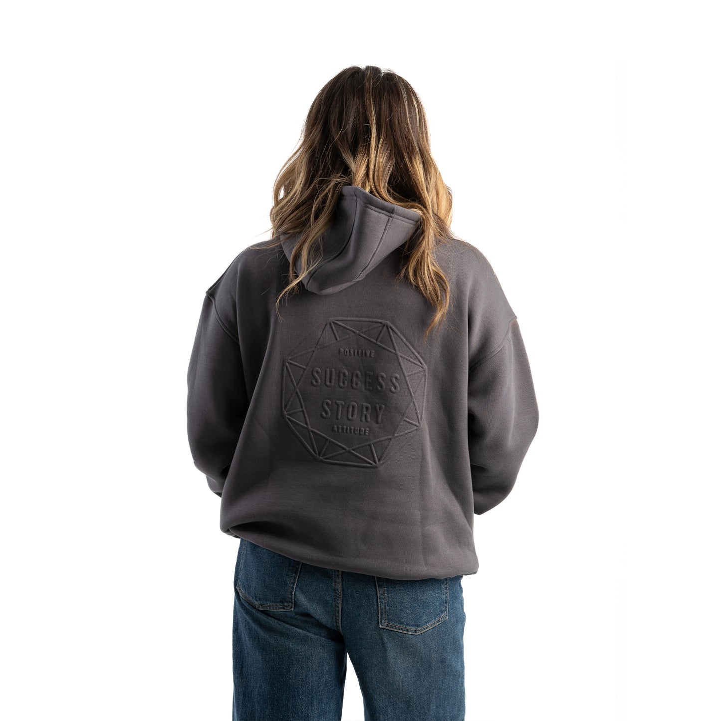 success dark grey hoodie