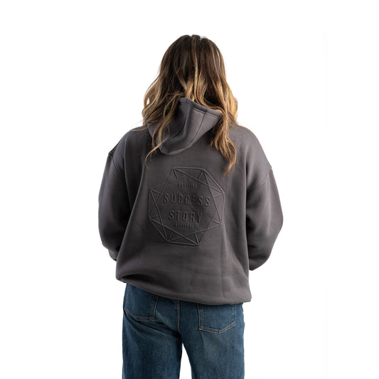 success dark grey hoodie