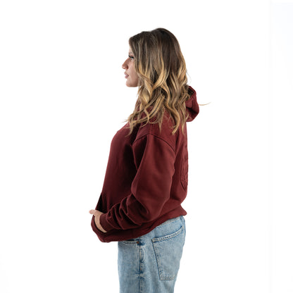 success dark red hoodie