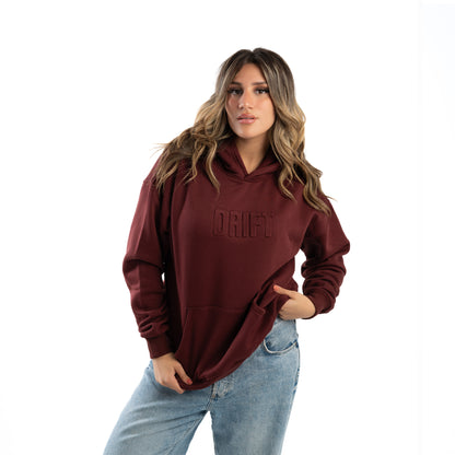 success dark red hoodie