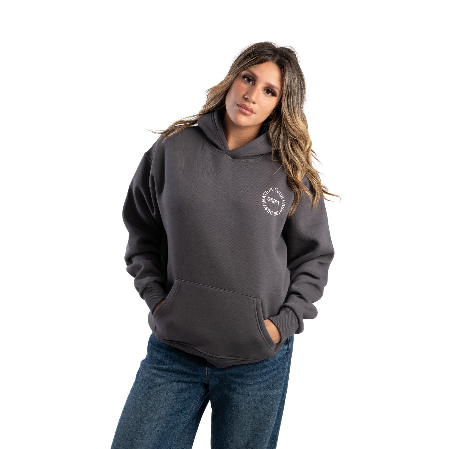 twist dark grey hoodie